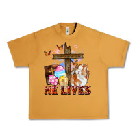 Peanut Butter He lives Easter Day Urban Heavy Tee - CowGirlArtShop