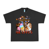 Pigment Black He lives Easter Day Urban Heavy Tee - CowGirlArtShop