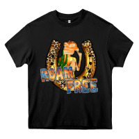 Black cowgirl horseshoe Heavy Core Tee - RacoonDesign