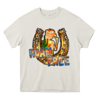 Cream cowgirl horseshoe Heavy Core Tee - RacoonDesign