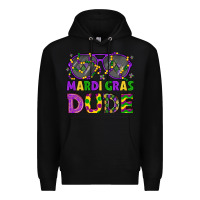 Black mardi gras celebration design Premium Hoodie - LillyAllenDesigns