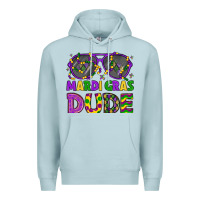 Blue Mist mardi gras celebration design Premium Hoodie - LillyAllenDesigns