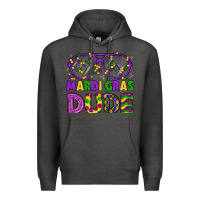 Charcoal Heather mardi gras celebration design Premium Hoodie - LillyAllenDesigns