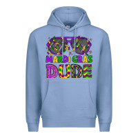 Colony Blue mardi gras celebration design Premium Hoodie - LillyAllenDesigns