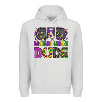 Dove Grey mardi gras celebration design Premium Hoodie - LillyAllenDesigns