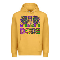 Mustard mardi gras celebration design Premium Hoodie - LillyAllenDesigns