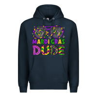 Navy mardi gras celebration design Premium Hoodie - LillyAllenDesigns