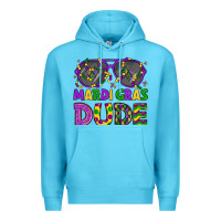 Ocean Blue mardi gras celebration design Premium Hoodie - LillyAllenDesigns