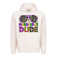Pale Pink mardi gras celebration design Premium Hoodie - LillyAllenDesigns