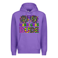 Purple mardi gras celebration design Premium Hoodie - LillyAllenDesigns