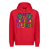 Red mardi gras celebration design Premium Hoodie - LillyAllenDesigns