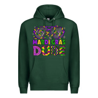 Sports Green mardi gras celebration design Premium Hoodie - LillyAllenDesigns