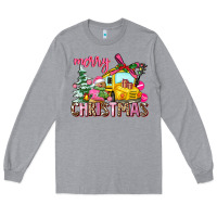 Heather Grey merry christmas Long Sleeve Tee - AdoDesignShop