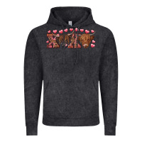 Vintage Black xoxo highland cows Vintage Hoodie - RanaPortraitStore