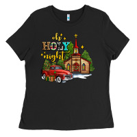 Black the church  holy night western truck Ladies Tee - AdoDesignShop