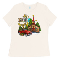 Bone the church  holy night western truck Ladies Tee - AdoDesignShop