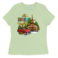 Matcha the church  holy night western truck Ladies Tee - AdoDesignShop