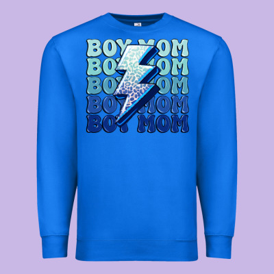 Boy Mom Premium Sweatshirt Designed By Maliassmallbusiness