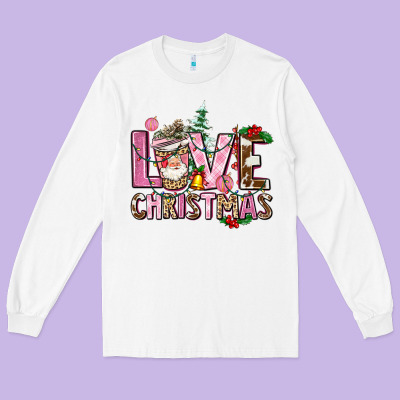 Love Christmas Long Sleeve Tee Designed By Adodesignshop