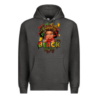 Charcoal Heather empowering black heritage Premium Hoodie - LillyAllenDesigns
