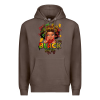 Coffee empowering black heritage Premium Hoodie - LillyAllenDesigns