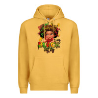 Mustard empowering black heritage Premium Hoodie - LillyAllenDesigns