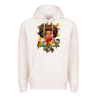 Pale Pink empowering black heritage Premium Hoodie - LillyAllenDesigns