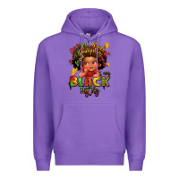 Purple empowering black heritage Premium Hoodie - LillyAllenDesigns