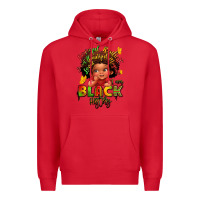 Red empowering black heritage Premium Hoodie - LillyAllenDesigns
