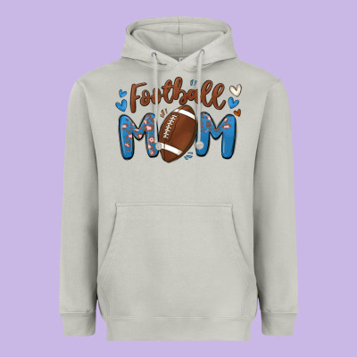 Football Mom Heavyweight Hoodie Designed By Maliassmallbusiness