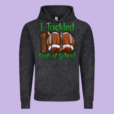 I Tackled 100 Days Of School Football Vintage Hoodie Designed By Texasbilliewilder