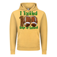 Vintage Mustard i tackled 100 days of school football Vintage Hoodie - texasbilliewilder