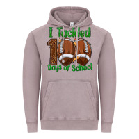 Vintage Zinc i tackled 100 days of school football Vintage Hoodie - texasbilliewilder