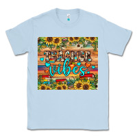 Dusty Blue teacher vibes Classic Tee - JahusDesignShop