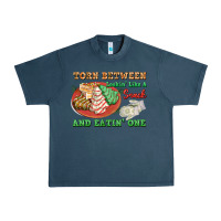 Midnight Navy torn between lookin like a snack and eatin one Urban Heavy Tee - FaDigitalArtStudio
