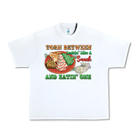 White torn between lookin like a snack and eatin one Urban Heavy Tee - FaDigitalArtStudio
