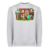 Heather Grey heifers coffee cups Heavyweight Sweatshirt - Zillion Design Studio