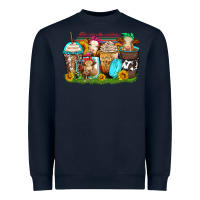 Navy heifers coffee cups Heavyweight Sweatshirt - Zillion Design Studio