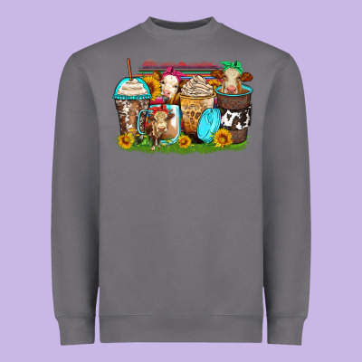 Heifers Coffee Cups Heavyweight Sweatshirt Designed By Zillion Design Studio