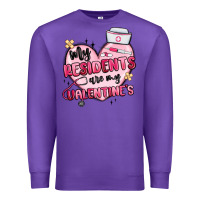 Purple my residents are my valentines Premium Sweatshirt - MaliasSmallBusiness