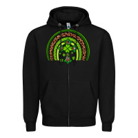 Black Western Shamrock Cross Rainbow Zipper Hoodie - Artiststas