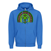 True Royal Western Shamrock Cross Rainbow Zipper Hoodie - Artiststas
