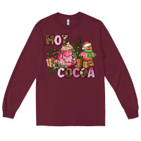 Burgundy hot cocoa Long Sleeve Tee - AdoDesignShop