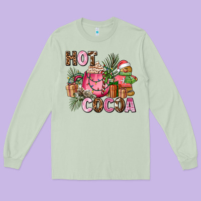 Hot Cocoa Long Sleeve Tee Designed By Adodesignshop