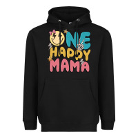 Black one happy mama Heavyweight Hoodie - MaliasSmallBusiness