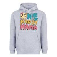 Heather Grey one happy mama Heavyweight Hoodie - MaliasSmallBusiness