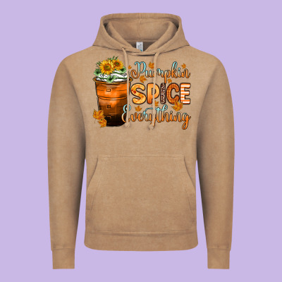 Pumpkin Spice Everything Vintage Hoodie Designed By Zillion Design Studio