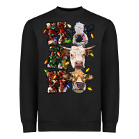 Black hohoho cows Heavyweight Sweatshirt - RanaPortraitStore
