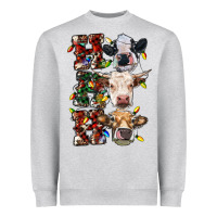 Heather Grey hohoho cows Heavyweight Sweatshirt - RanaPortraitStore
