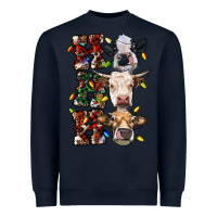 Navy hohoho cows Heavyweight Sweatshirt - RanaPortraitStore